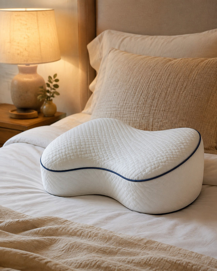 Le coussin posé sur un lit fait