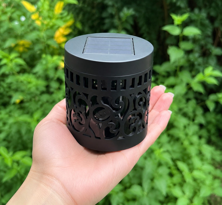 La lampe tenue dans une main, taille d'une paume